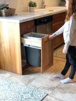 Diy Pull Out Trash Cabinet The Creative Mom