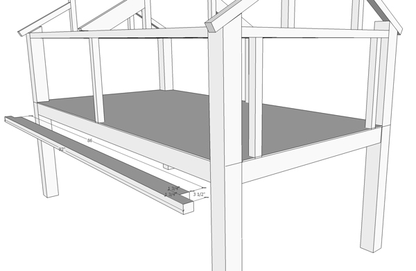 Chicken coop hinge board