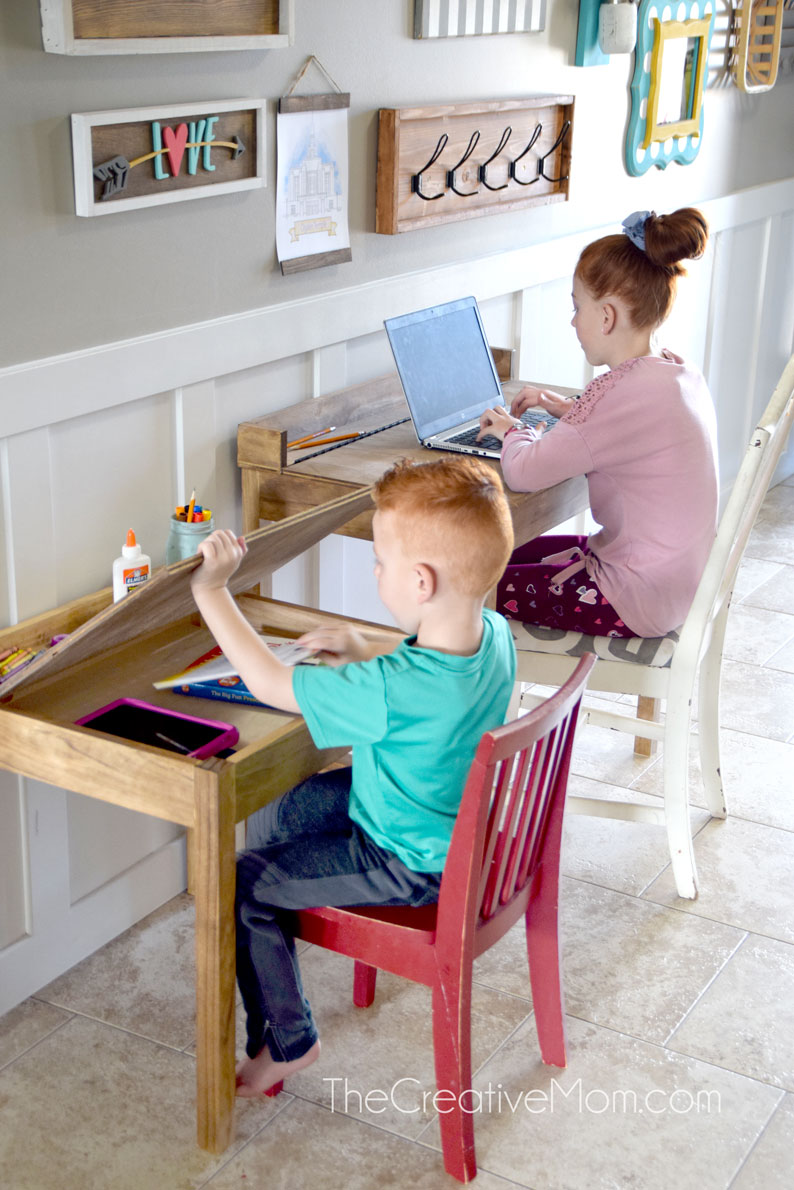homemade kids desk