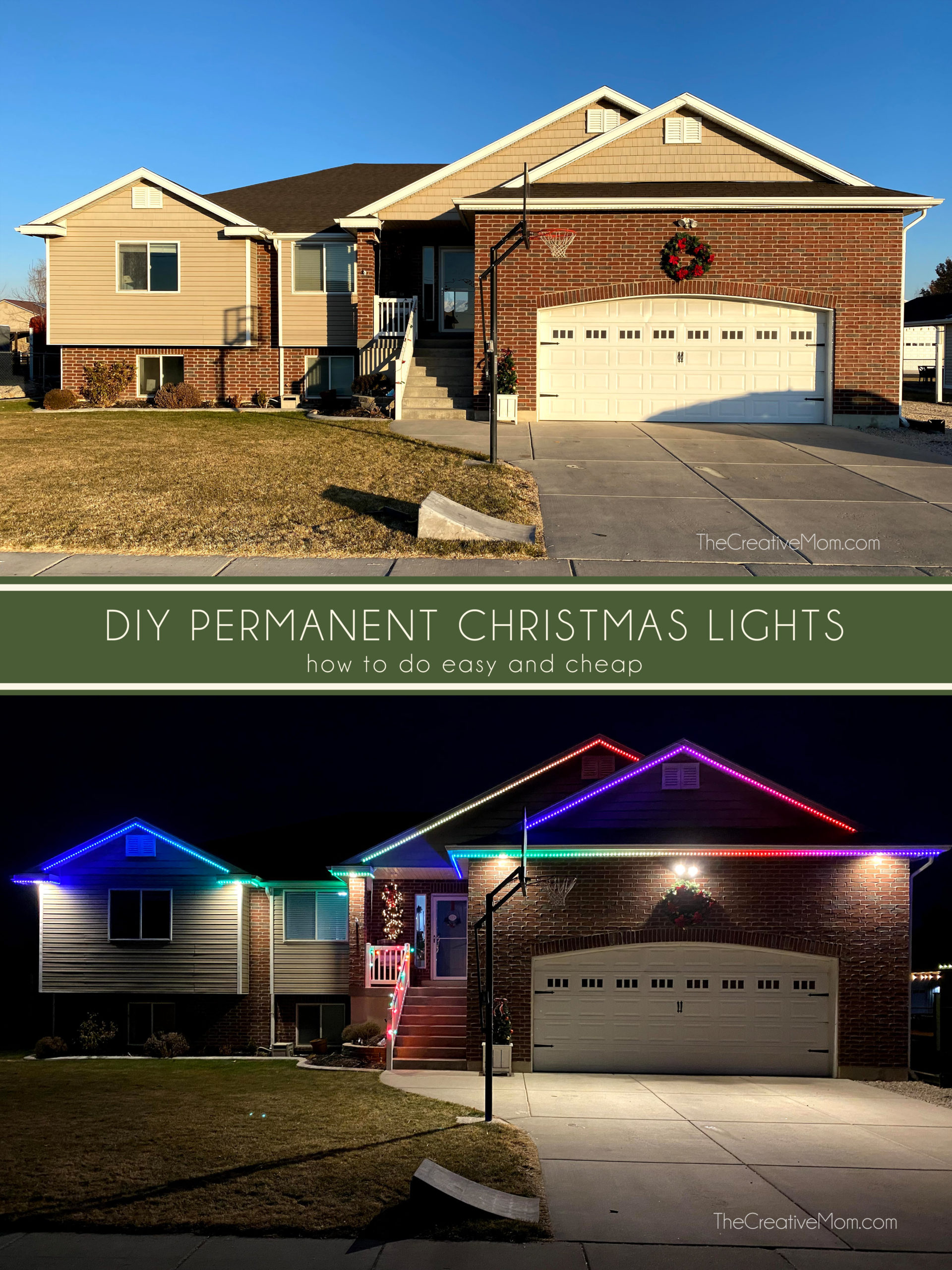 DIY Permanent LED Christmas Lights - The Creative Mom