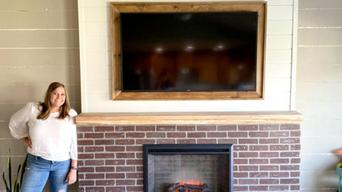 How to Build a DIY Built in Fireplace (with an electric insert