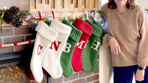 DIY Christmas Village Stocking Hangers